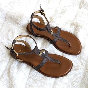 Michael Kors Sasha Sandals Brown Size 7.5